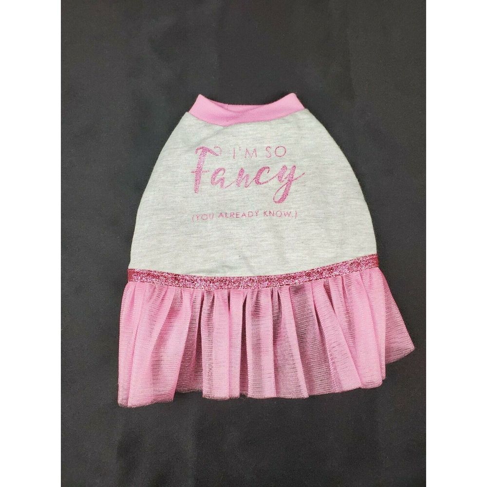 Top paw tutu pet costume Im so fancy sz xs pink
